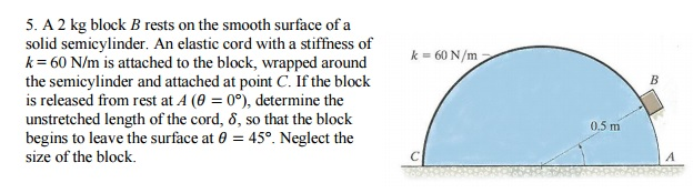 Solved A 2 Kg Block B Rests On The Smooth Surface Of A | Chegg.com