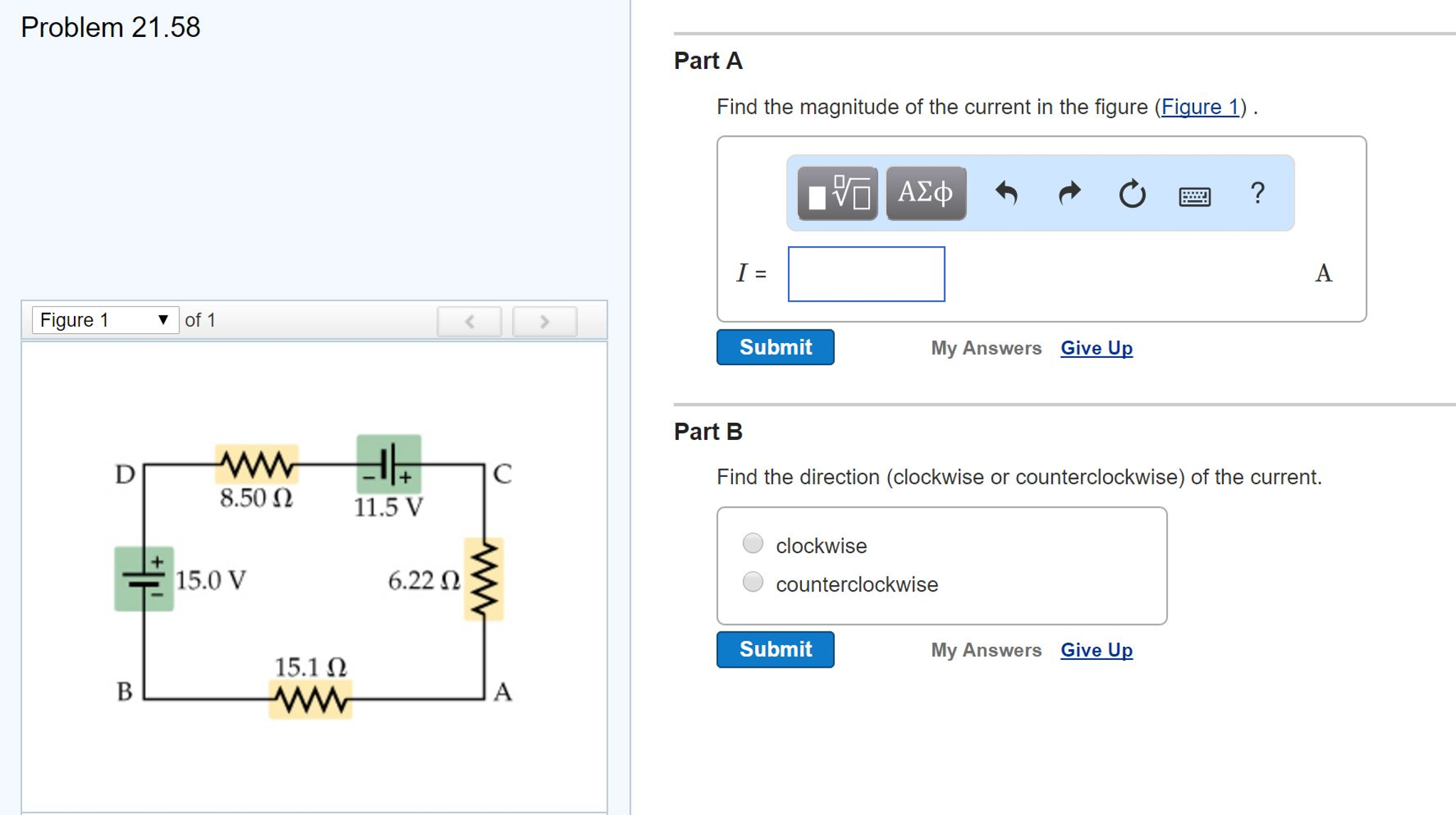 Solved Find the magnitude of the current in the figure | Chegg.com