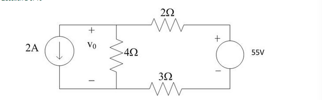 Solved use the node-voltage method find v0 and power | Chegg.com