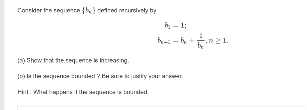 Solved Consider The Sequence {b_n} Defined Recursively By | Chegg.com