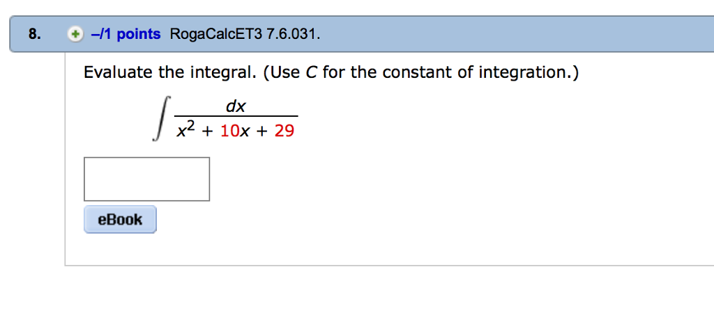 solved-evaluate-the-integral-use-c-for-the-constant-of-chegg