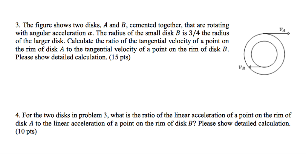 Solved The Figure Shows Two Disks, A And B, Cemented | Chegg.com