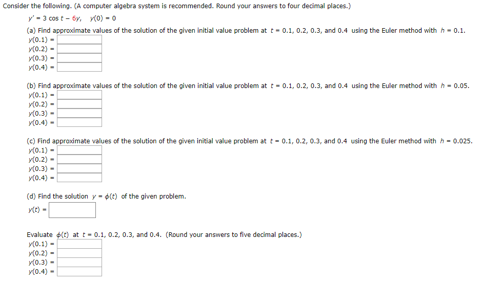 Solved Consider the following. (A computer algebra system is | Chegg.com