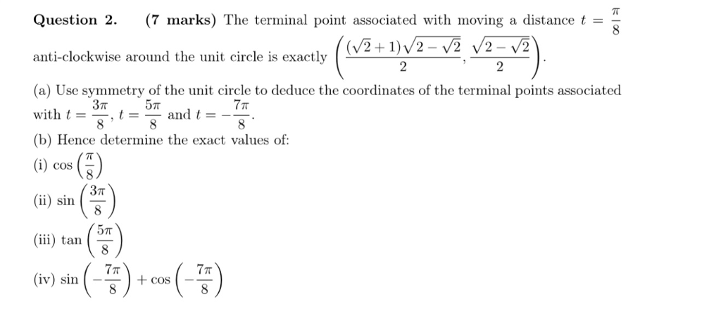 Solved The terminal point associated with moving a distance | Chegg.com