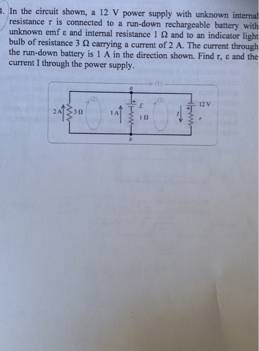 Solved In the circuit shown, a 12 V power supply with | Chegg.com