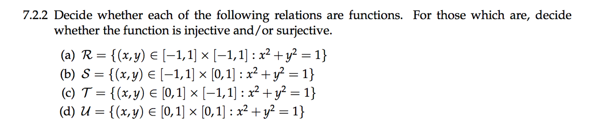 Solved Decide Whether Each Of The Following Relations Are | Chegg.com