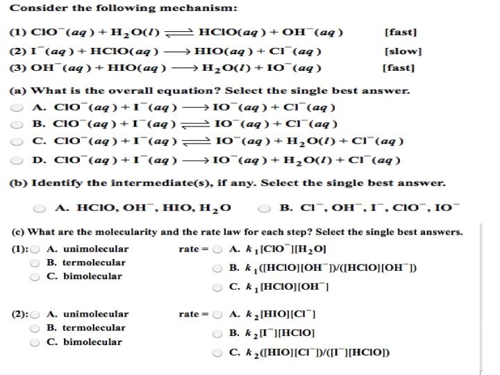 Solved Consider the following mechanism: What is the | Chegg.com