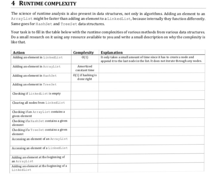 Solved The science of runtime analysis is also present in | Chegg.com