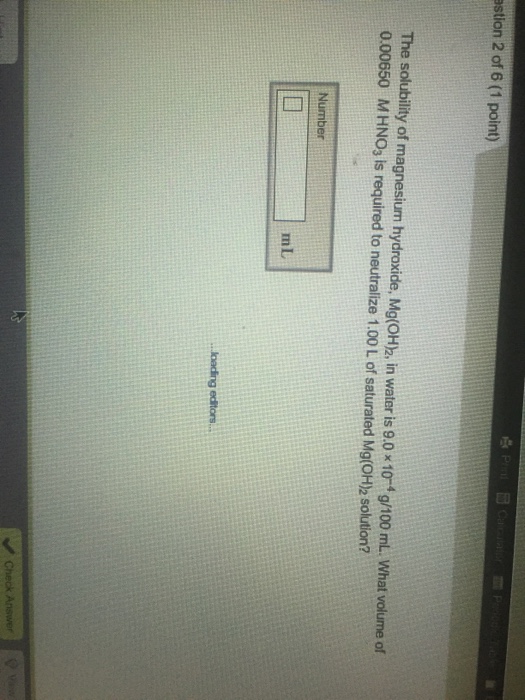 Solved The solubility of magnesium hydroxide, Mg(OH)_2 in