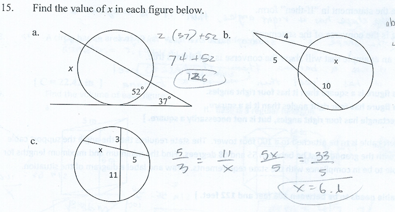 Solved Find The Value Of X In Each Figure Below Chegg Com