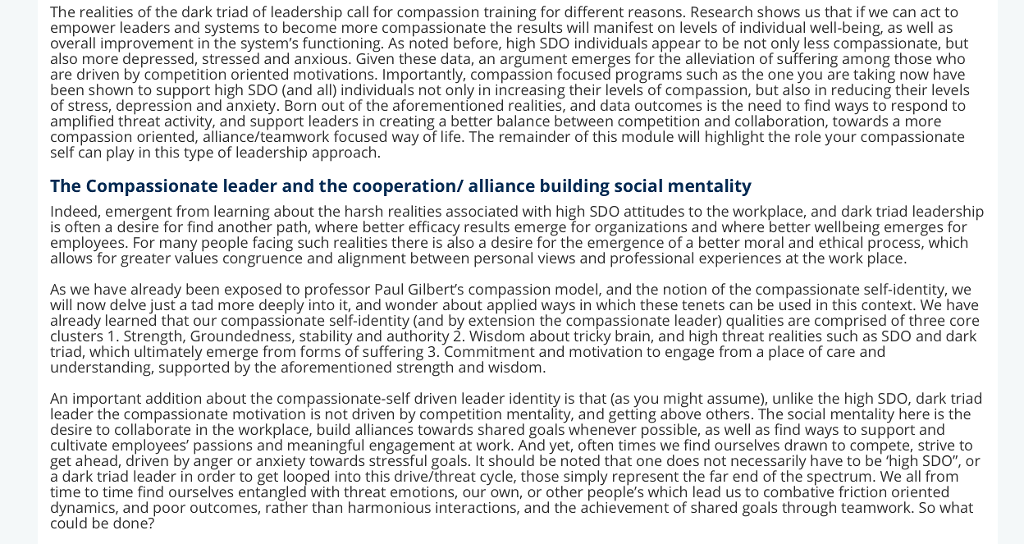 Solved The Dark Triad of leadership, Social Dominance | Chegg.com