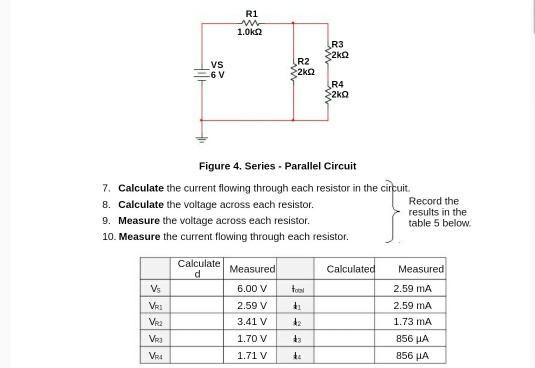 Solved R1 1.0㏀ R3 VS R2 R4 Figure 4. Series Parallel Circuit | Chegg.com