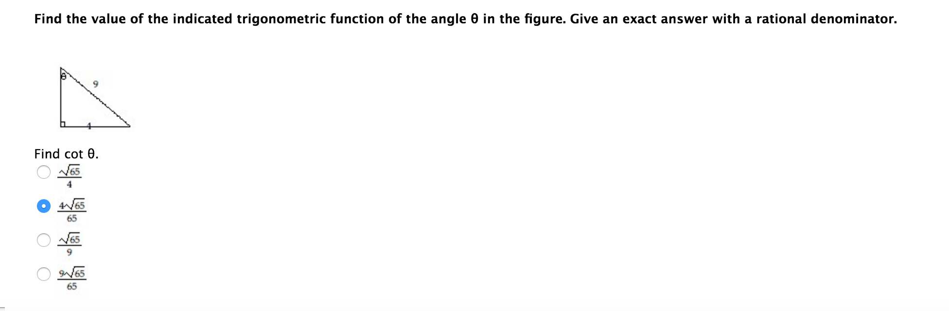 Solved Find The Value Of The Indicated Trigonometric Chegg