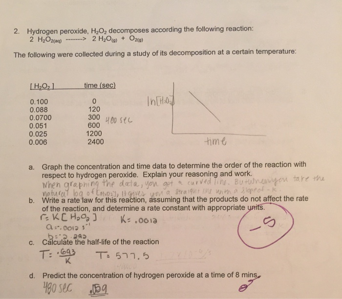 Solved Hydrogen peroxide, H202 according the
