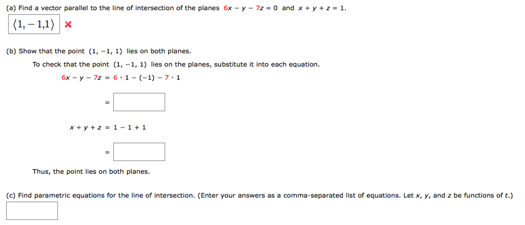 Solved A Find A Vector Parallel To The Line Of