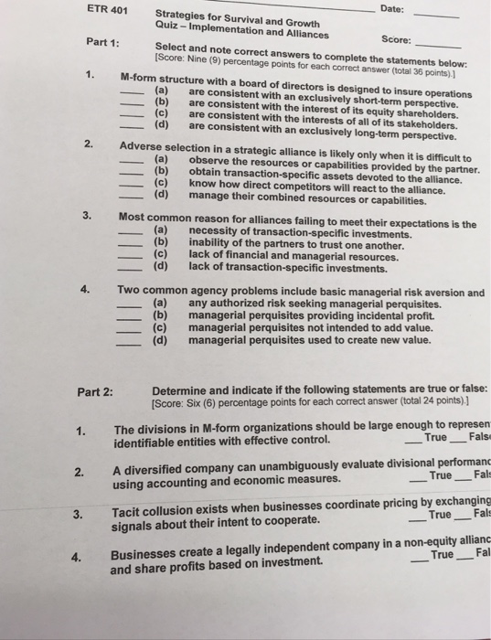Solved Mform structure with a board of directors is