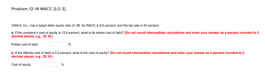 solved-clifford-inc-has-a-target-debt-equity-ratio-of-chegg