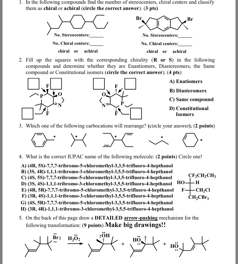 Solved 1. In the following compounds find the number of | Chegg.com