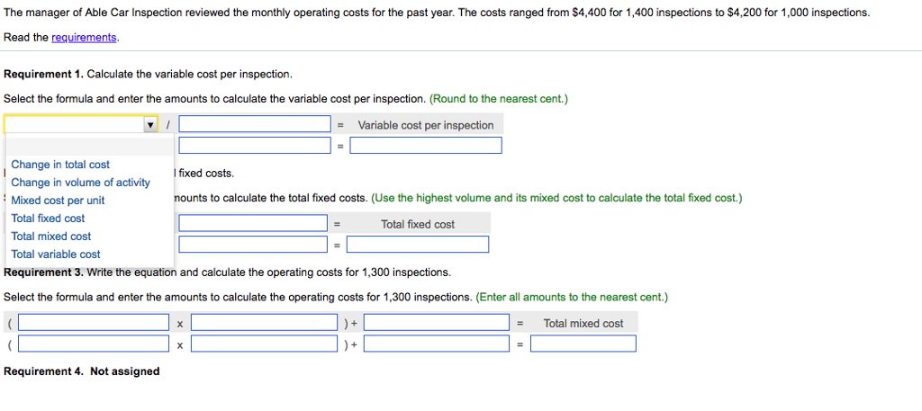 Solved 1. 2. 3. 4. Use the high-low method to calculate the | Chegg.com