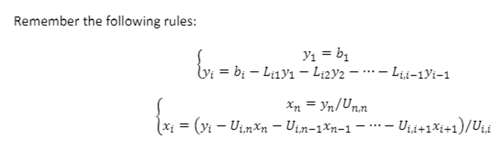 Solved Assume the inputs to your program are the Doolittle | Chegg.com