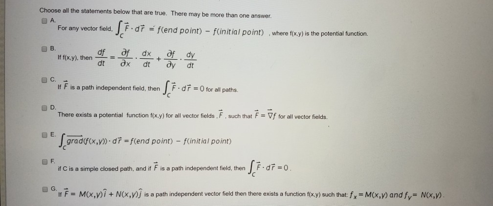 Solved Choose All The Statements Below That Are True. There | Chegg.com