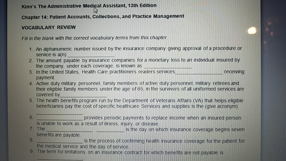 Solved Kinn's The Administrative Medical Assistant, 13th