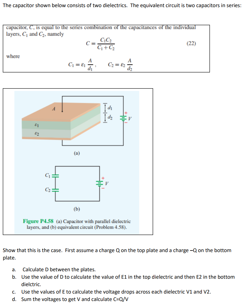Solved The capacitor shown below consists of two | Chegg.com