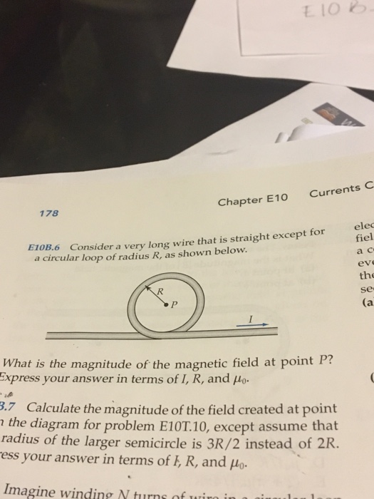 Solved Consider a very long wire that is straight except for | Chegg.com