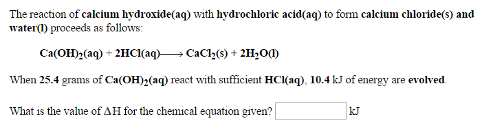 solved-the-reaction-of-calcium-hydroxide-aq-with-chegg