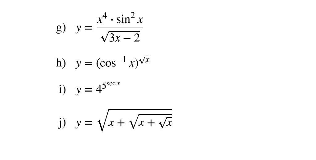 solved-4-x-s1nx-g-y-3x-2-h-y-cos-1x-vi-secx-i-y-4-chegg