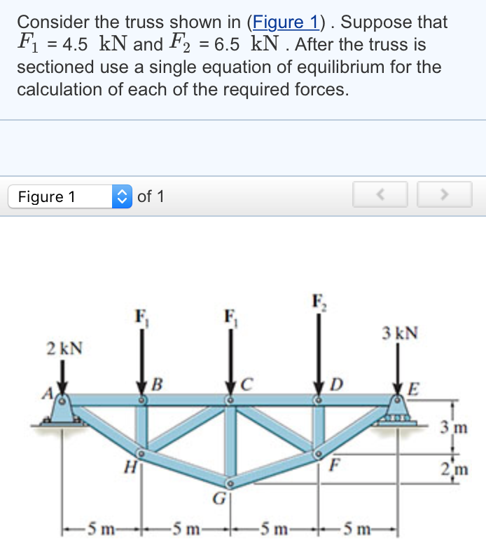 Solved Determine the force in members BC, HC, and HG. State | Chegg.com