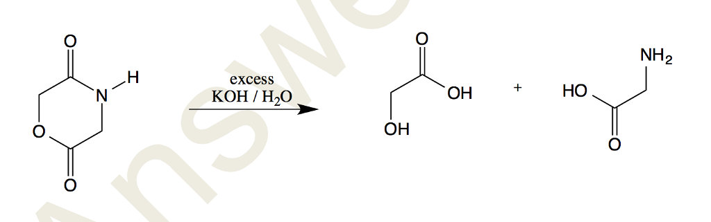 Solved O NH2 H excess KOH / H2O OH + HO O OH O O Ou NI | Chegg.com