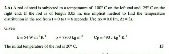 Solved 2.a) A Rod Of Steel Is Subjected To A Temperature Of 