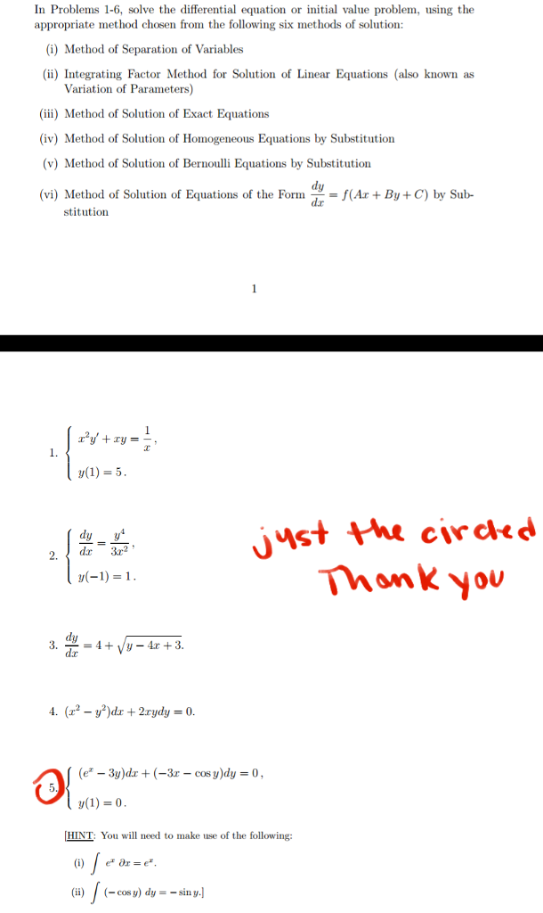 Solved In Problems 1 6 Solve The Differential Equation Or Chegg Solved In Problems 1 6 Solve The Differential Equation Or Chegg