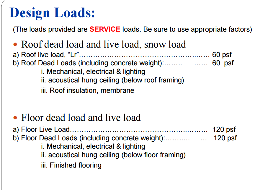 Solved HW 1 Determine the dead load and live load on the