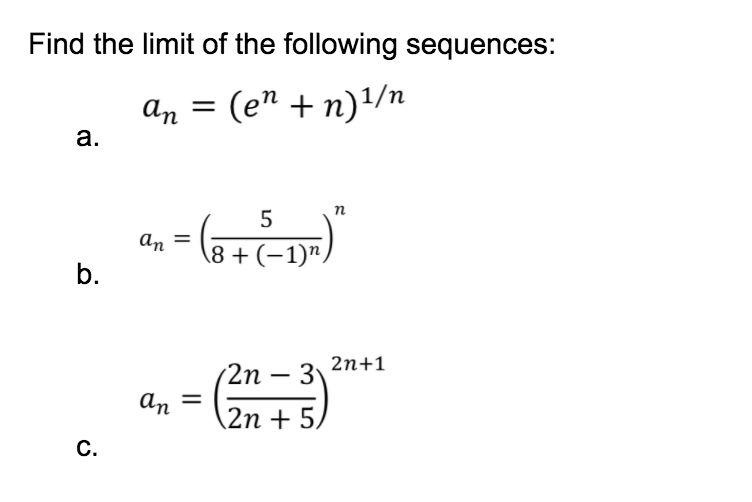 limits of a recursive sequence