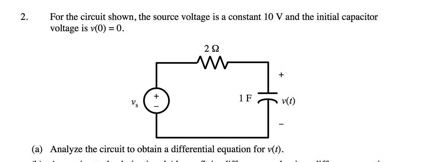 Solved For the circuit shown, the source voltage is a | Chegg.com