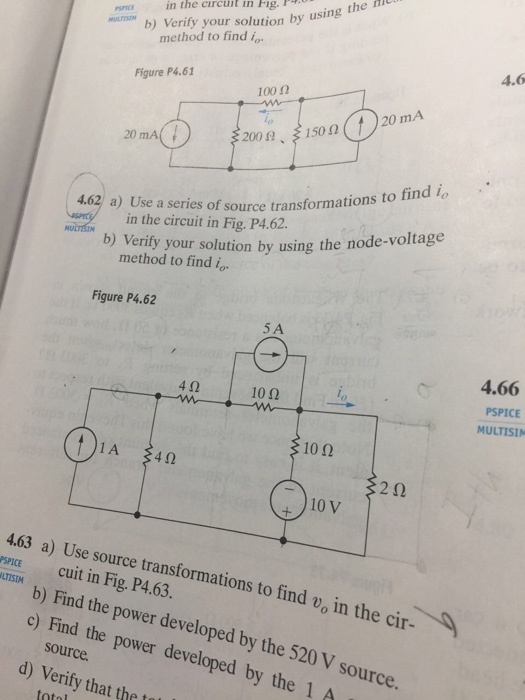 Solved Use A Series Of Source Transformations To Find I 0