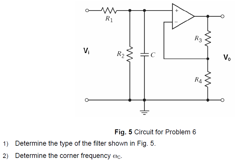 Solved Determine The Type Of The Filter Shown In Fig. 5. | Chegg.com