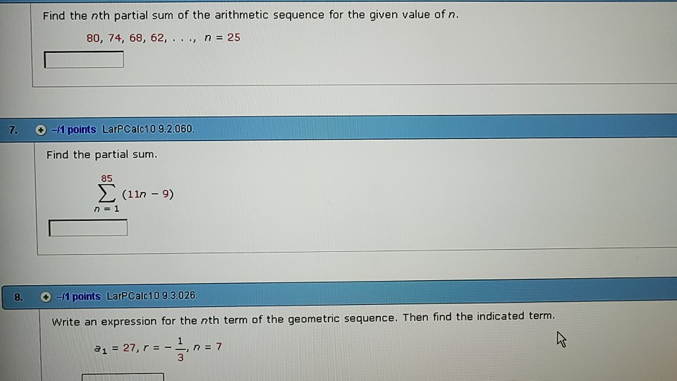 solved-find-the-nth-partial-sum-of-the-arithmetic-sequence-chegg