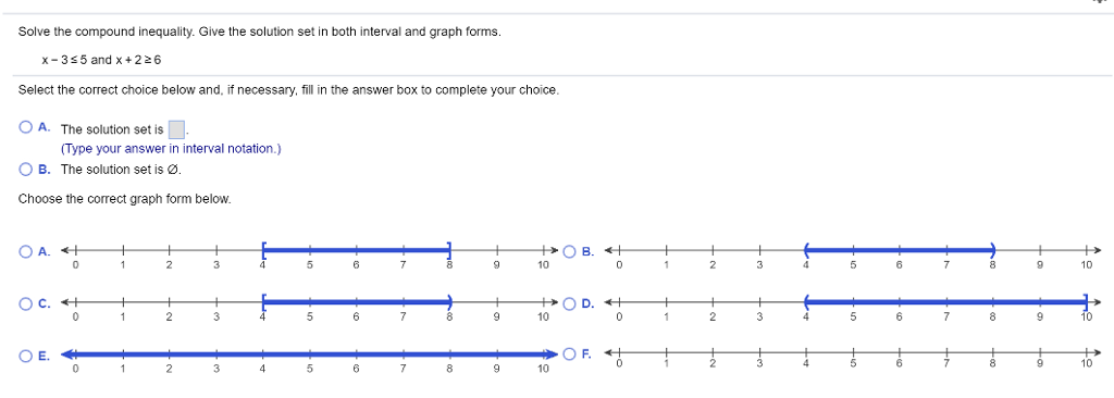 Solved Solve the compound inequality. Give the solution set | Chegg.com