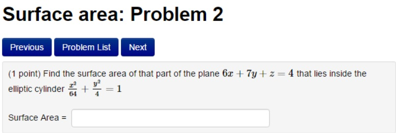 Solved Surface Area Problem 21 Point Find The Surface 6345