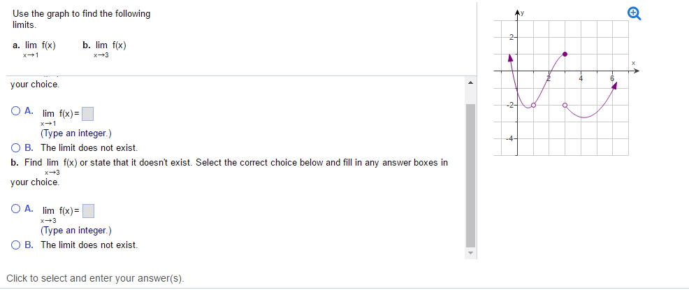 Solved Use the graph to find the following limits. lim_x | Chegg.com