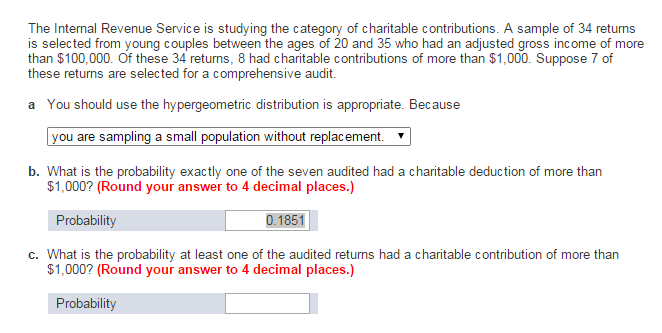 Solved The Internal Revenue Service Is Studying The Category | Chegg.com