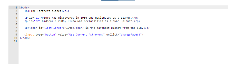 Solved Add JavaScript in the changePage function so that | Chegg.com
