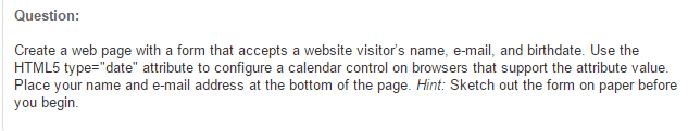 Solved Create a web page with a form that accepts a website | Chegg.com