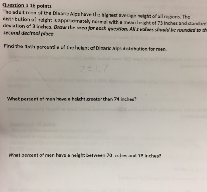 Solved Question 116 Points The Adult Men Of The Dinaric Alps Chegg Com   Image