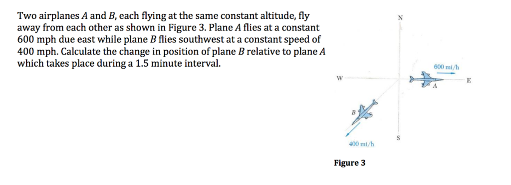 Solved Two Airplanes A And B, Each Flying At The Same | Chegg.com