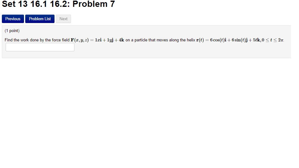Solved Find the work done by the force field F(x,y,z) = 1xi | Chegg.com