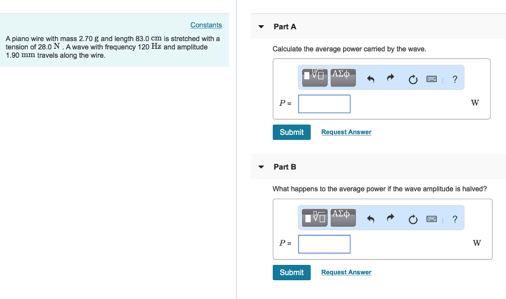 Solved Constants Part A A Piano Wire With Mass 2 70 G And Chegg